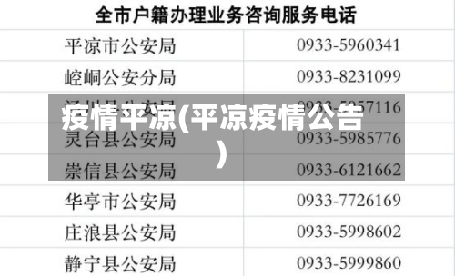疫情平凉(平凉疫情公告)