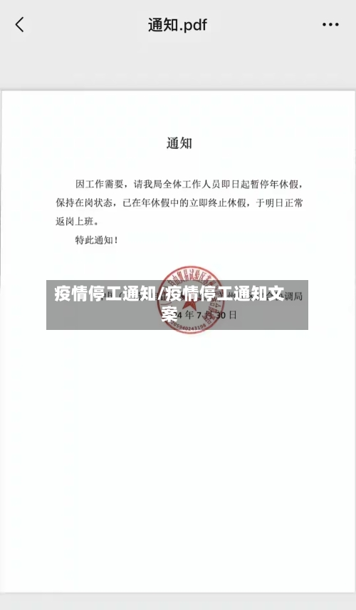 疫情停工通知/疫情停工通知文案-第2张图片