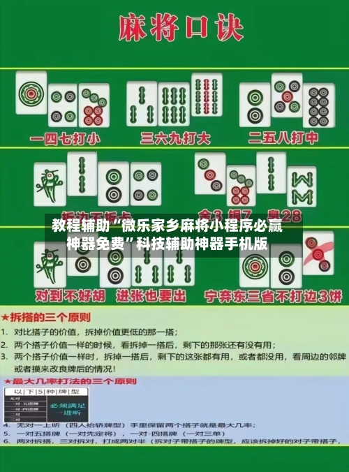 教程辅助“微乐家乡麻将小程序必赢神器免费”科技辅助神器手机版-第2张图片