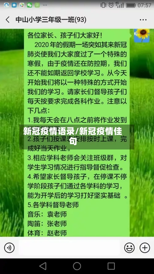 新冠疫情语录/新冠疫情佳句