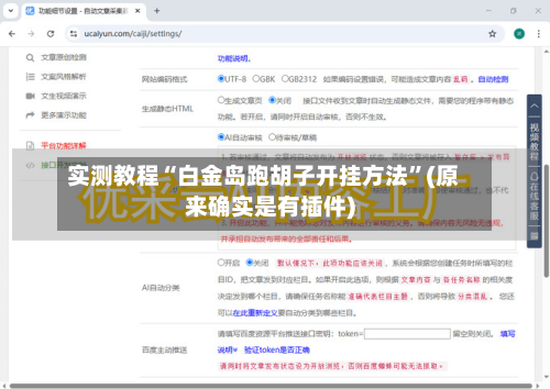 实测教程“白金岛跑胡子开挂方法”(原来确实是有插件)-第3张图片