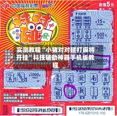 实测教程“小猪对对碰打麻将开挂”科技辅助神器手机版教程