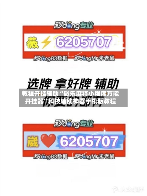 教程开挂辅助“微乐麻将小程序万能开挂器”科技辅助神器手机版教程-第2张图片