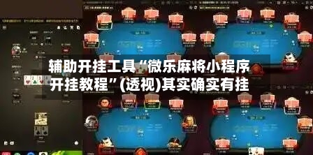 辅助开挂工具“微乐麻将小程序开挂教程”(透视)其实确实有挂-第2张图片