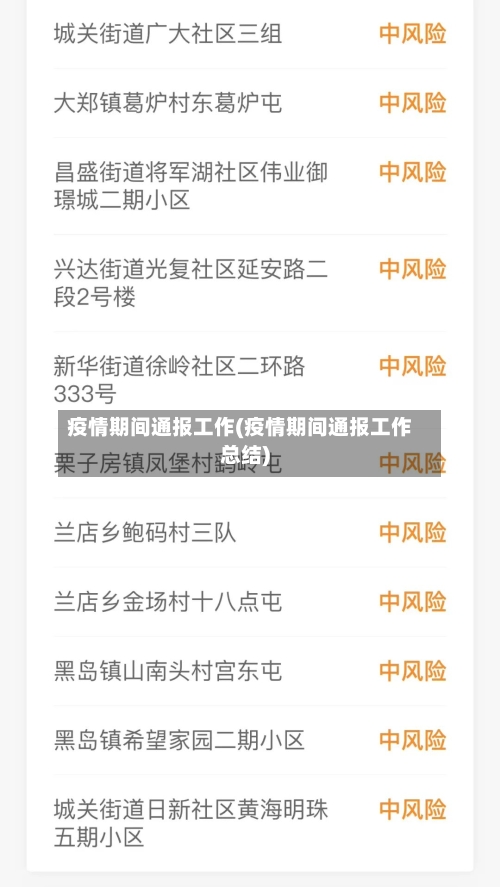 疫情期间通报工作(疫情期间通报工作总结)-第2张图片