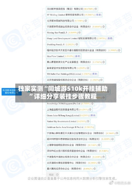 独家实测“同城游510k开挂辅助”详细分享装挂步骤教程