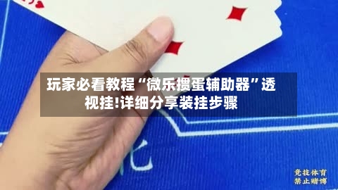 玩家必看教程“微乐掼蛋辅助器”透视挂!详细分享装挂步骤-第2张图片