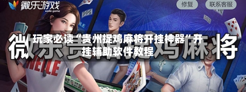 玩家必读“贵州捉鸡麻将开挂神器”开挂辅助软件教程-第3张图片