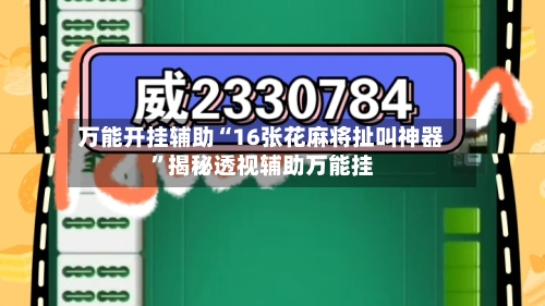 万能开挂辅助“16张花麻将扯叫神器	”揭秘透视辅助万能挂-第2张图片