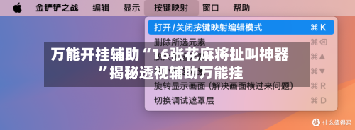 万能开挂辅助“16张花麻将扯叫神器”揭秘透视辅助万能挂-第3张图片
