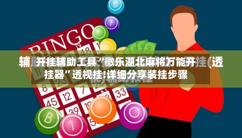 开挂辅助工具“微乐湖北麻将万能开挂器”透视挂!详细分享装挂步骤-第3张图片