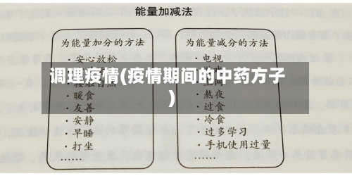 调理疫情(疫情期间的中药方子)-第2张图片