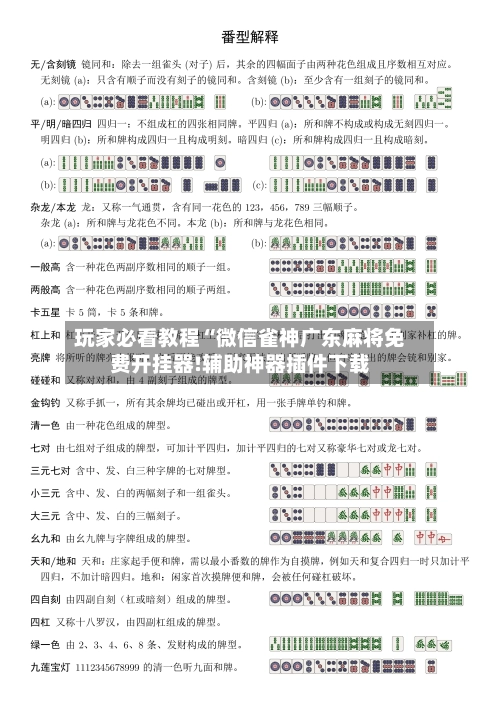 玩家必看教程“微信雀神广东麻将免费开挂器!辅助神器插件下载