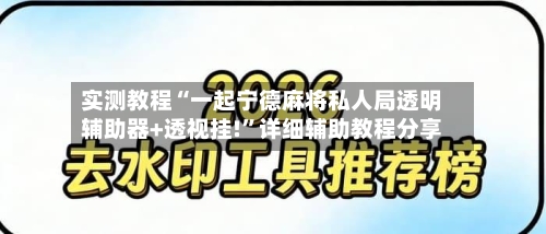 实测教程“一起宁德麻将私人局透明辅助器+透视挂!”详细辅助教程分享-第2张图片