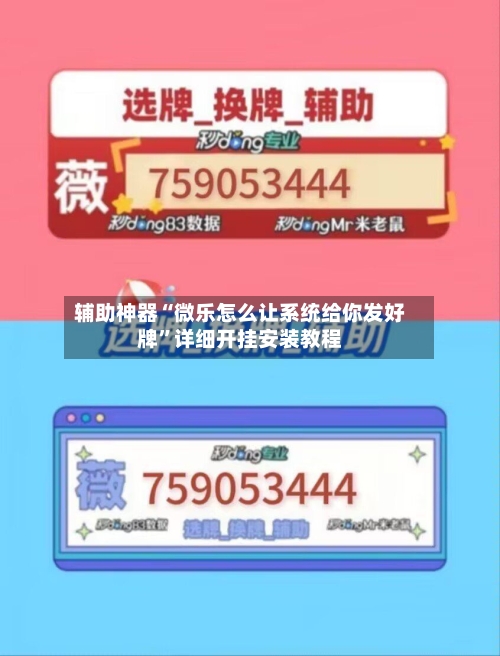 辅助神器“微乐怎么让系统给你发好牌	”详细开挂安装教程-第3张图片