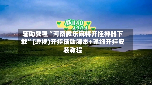 辅助教程“河南微乐麻将开挂神器下载”(透视)开挂辅助脚本+详细开挂安装教程-第3张图片