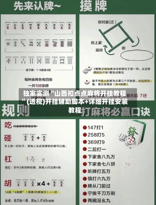 独家实测“山西扣点点麻将开挂教程”(透视)开挂辅助脚本+详细开挂安装教程