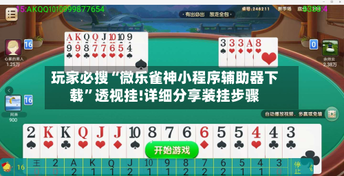 玩家必搜“微乐雀神小程序辅助器下载	”透视挂!详细分享装挂步骤-第3张图片