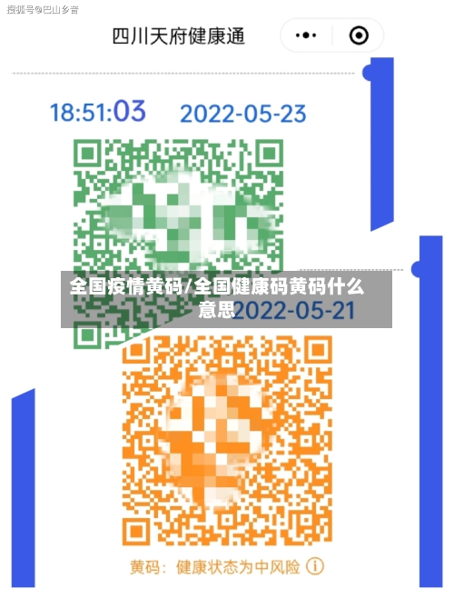 全国疫情黄码/全国健康码黄码什么意思