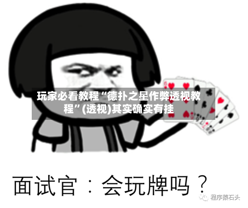 玩家必看教程“德扑之星作弊透视教程”(透视)其实确实有挂-第2张图片