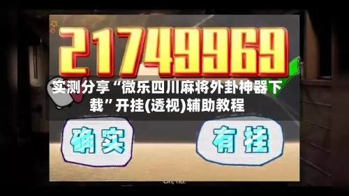 实测分享“微乐四川麻将外卦神器下载”开挂(透视)辅助教程