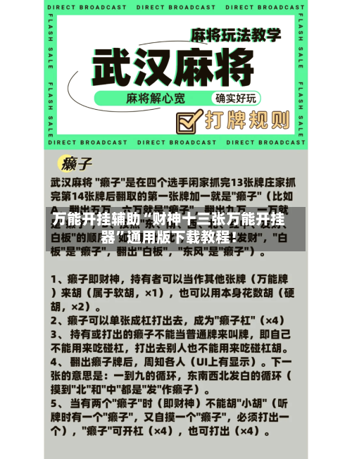 万能开挂辅助“财神十三张万能开挂器”通用版下载教程！
