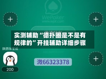 实测辅助“德扑圈是不是有规律的”开挂辅助详细步骤-第2张图片