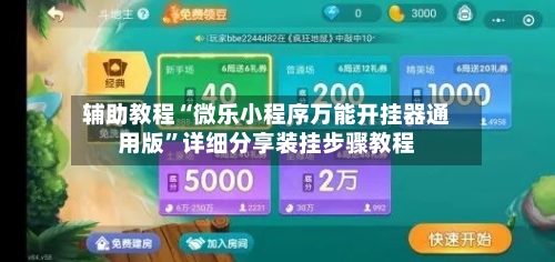 辅助教程“微乐小程序万能开挂器通用版”详细分享装挂步骤教程-第3张图片