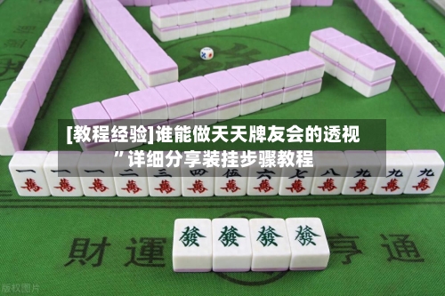 [教程经验]谁能做天天牌友会的透视”详细分享装挂步骤教程