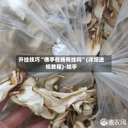 开挂技巧“佛手在线有挂吗”(详细透视教程)-知乎-第2张图片