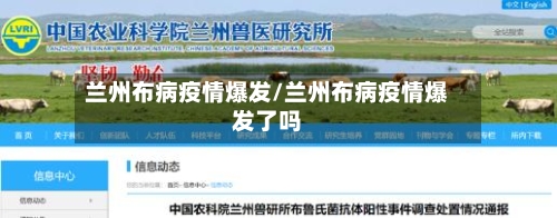兰州布病疫情爆发/兰州布病疫情爆发了吗-第3张图片