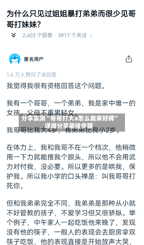 分享实测“哥哥打大a怎么能来好牌”详细分享装挂步骤-第3张图片