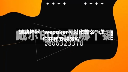 辅助神器“wepoker可以作弊么”详细开挂安装教程-第2张图片