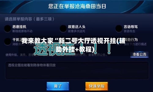 我来教大家“新二号大厅透视开挂(辅助外挂+教程)-第2张图片