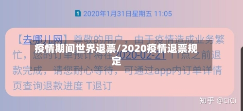 疫情期间世界退票/2020疫情退票规定-第3张图片