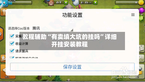 教程辅助“有卖填大坑的挂吗”详细开挂安装教程