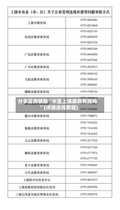 分享实测辅助“中至上饶麻将有挂吗”(详细透视教程)