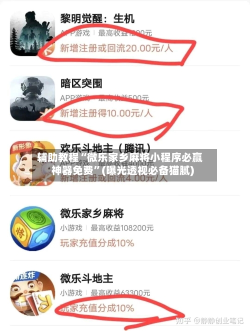 辅助教程“微乐家乡麻将小程序必赢神器免费”(曝光透视必备猫腻)