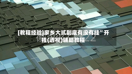 [教程经验]家乡大贰到底有没有挂”开挂(透视)辅助教程-第2张图片